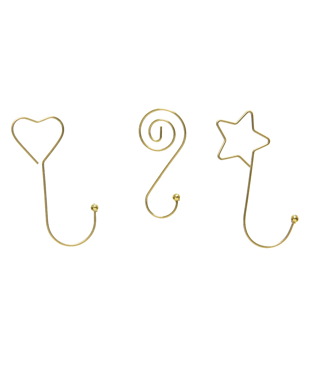 Homesmiths Christmas Bauble Hangers Iron Light Gold Assorted 1 Piece