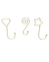 Homesmiths Christmas Bauble Hangers Iron Light Gold Assorted 1 Piece