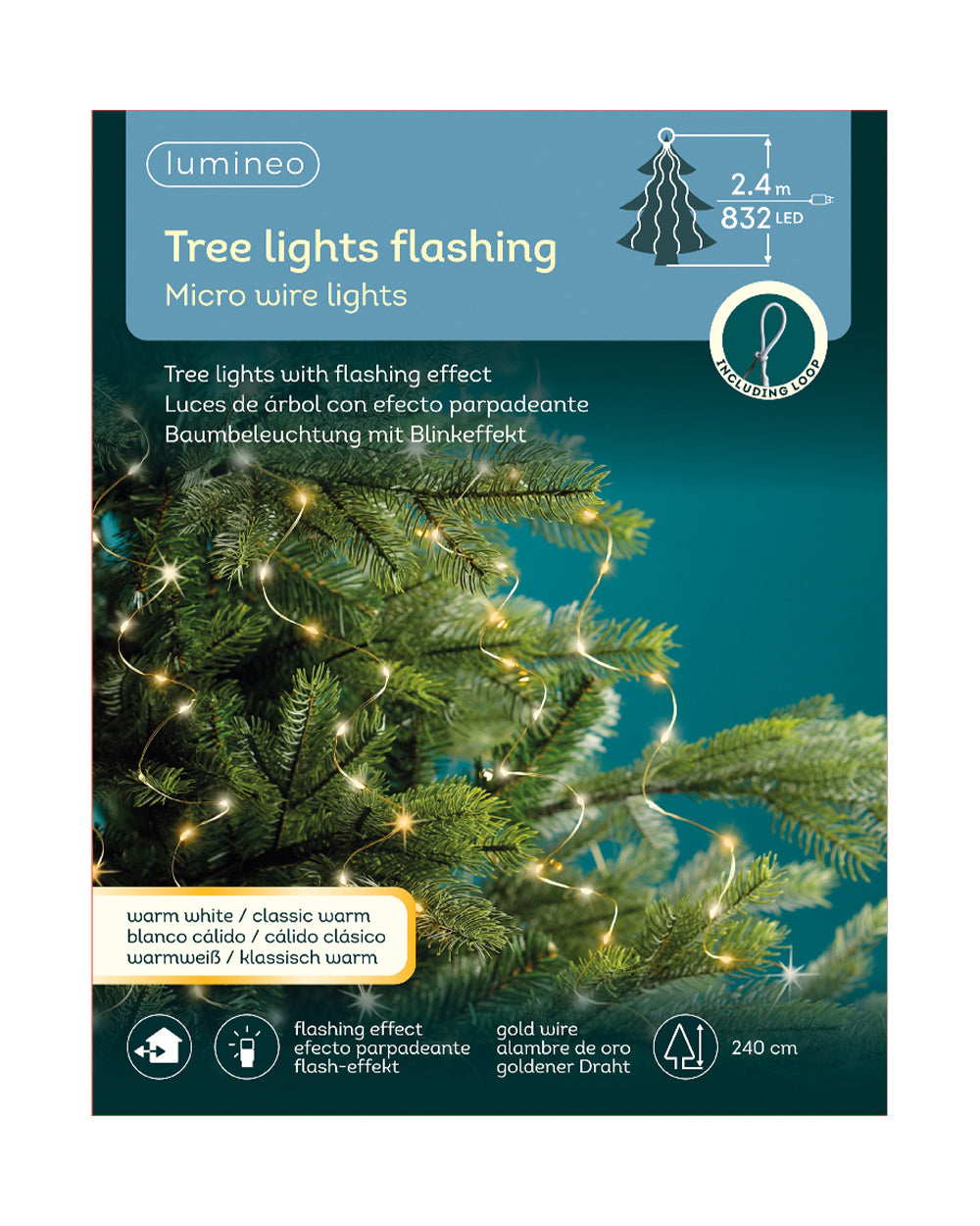 Homesmiths Micro Led Tree Bunch Warm White & Classic Warm 832 Bulbs