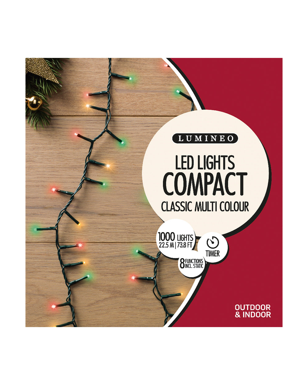 Homesmiths LED Compact Lights Multicolor 1000 Bulbs