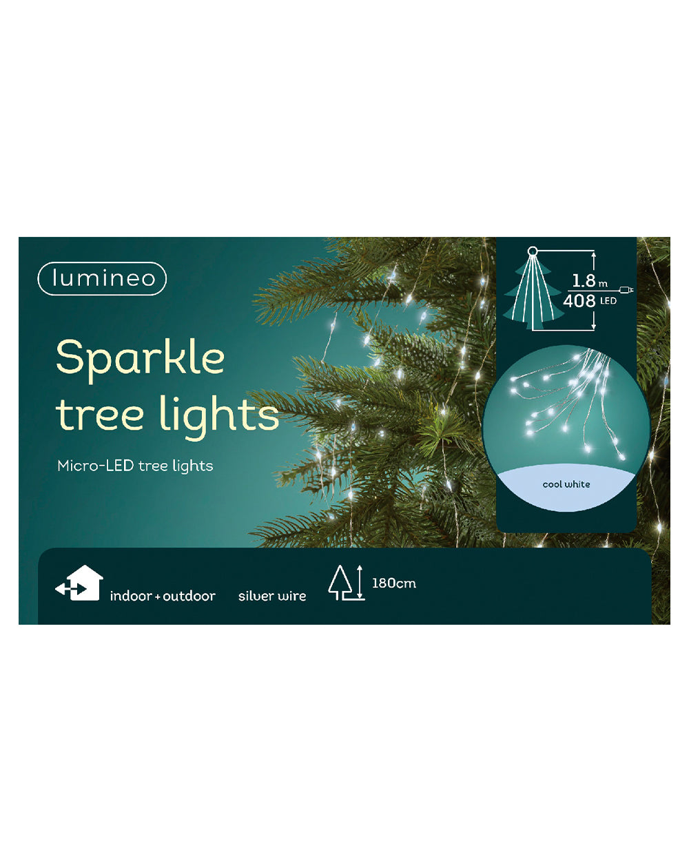 Homesmiths Micro Led Tree Bunch Cool White 408 Bulbs