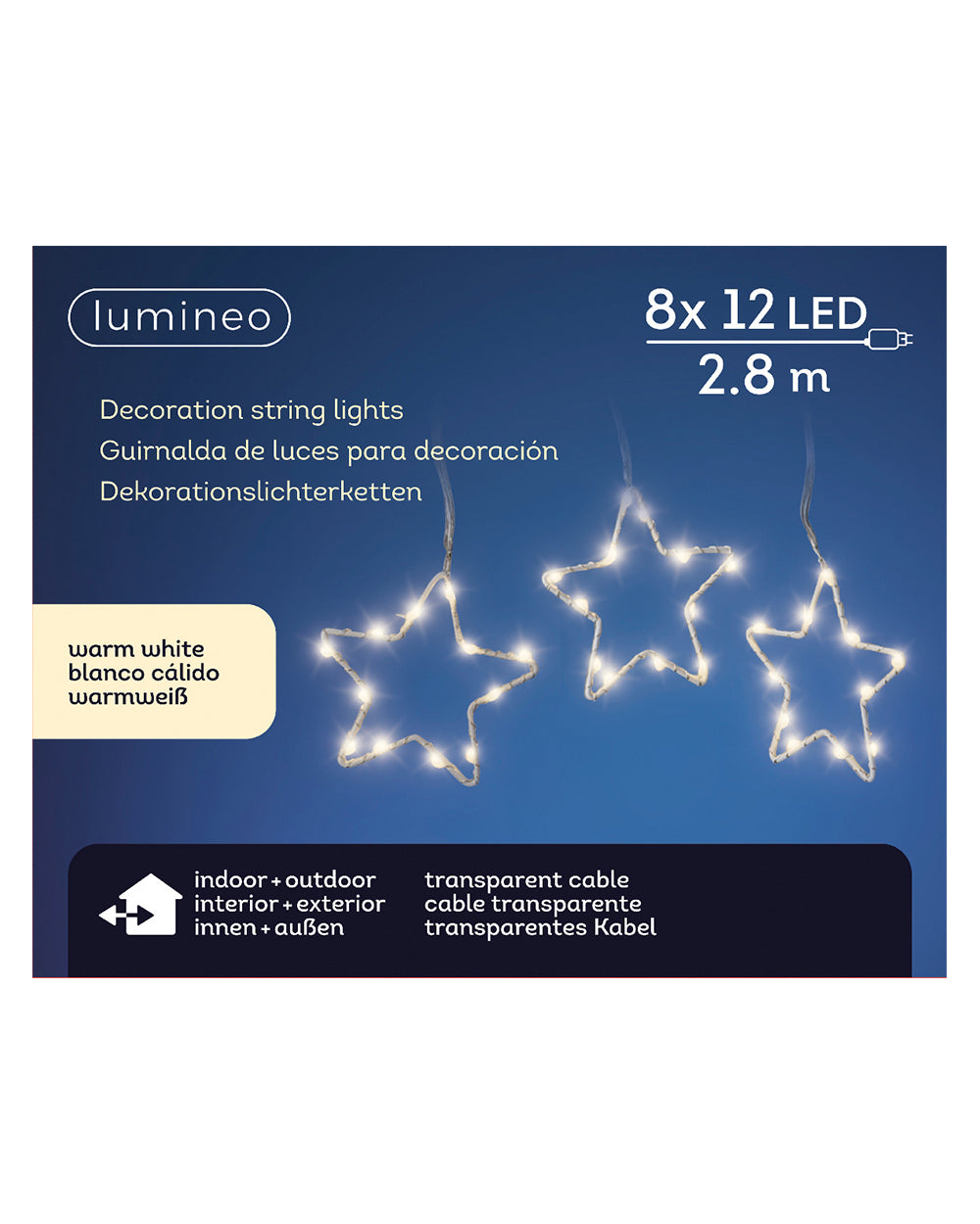 Homesmiths Micro Led Deco String Lights Warm White 96 Bulbs