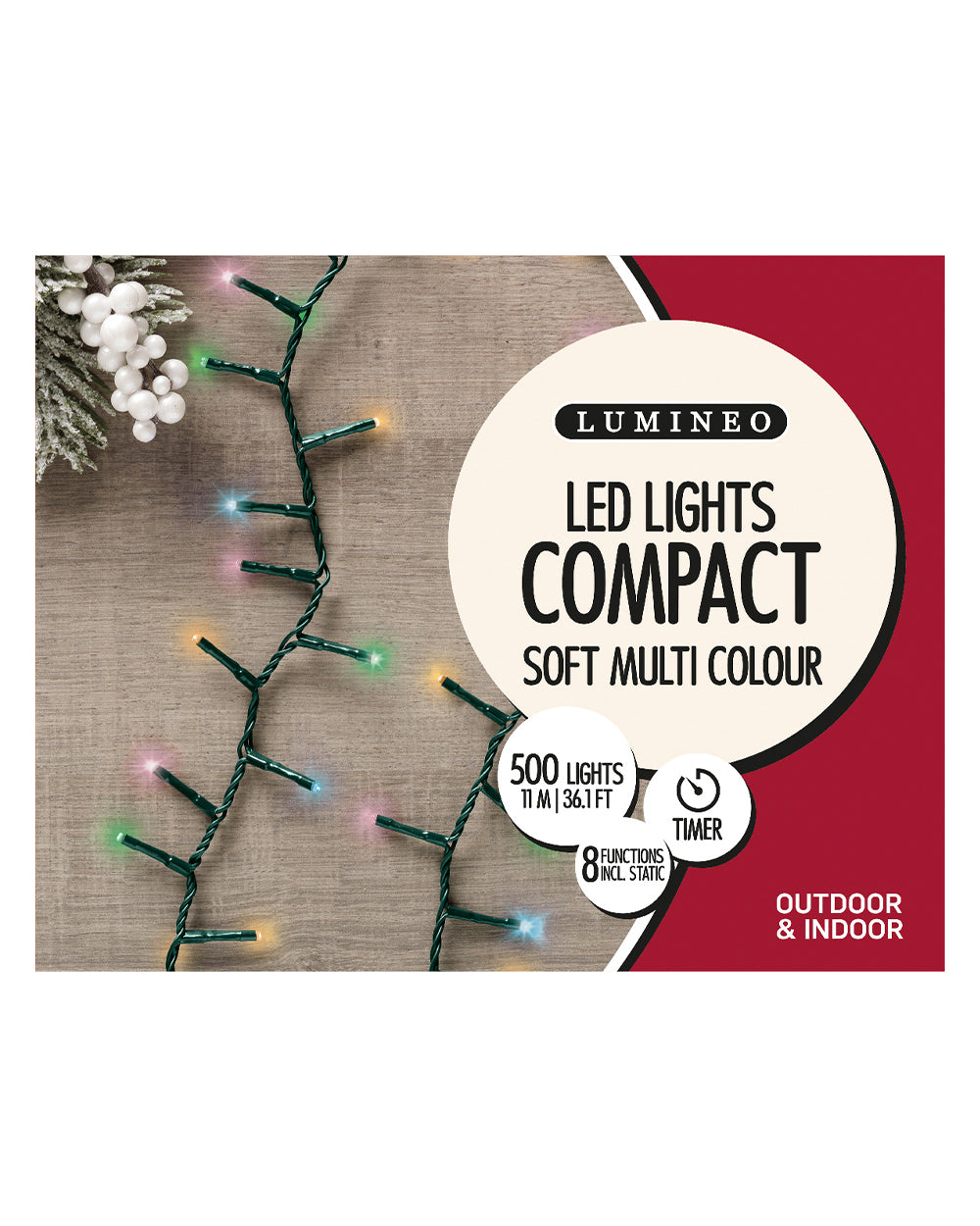 Homesmiths Led Compact Lights Multicolor 500 Bulbs