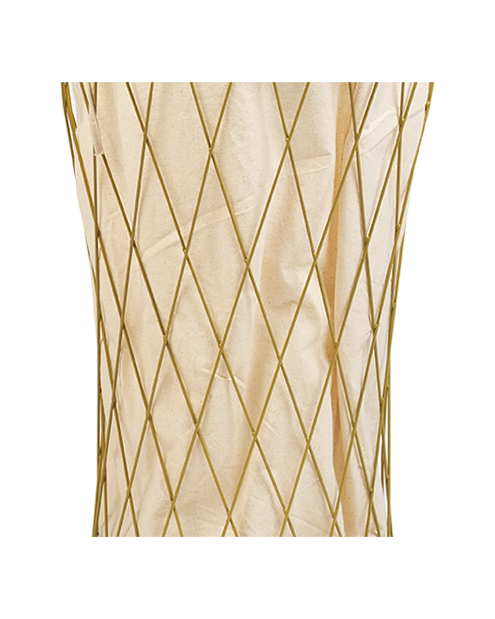 Homesmiths Round Metal & Fabric Laundry Basket 40 x 40 x 67 cm