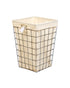 Homesmiths Square Metal & Fabric Laundry Basket 40 x 40 x 67 cm