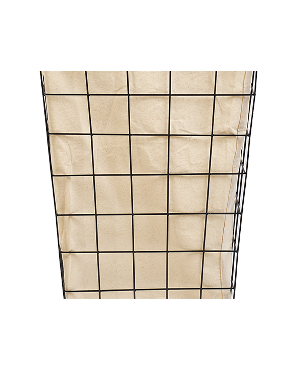 Homesmiths Square Metal & Fabric Laundry Basket 40 x 40 x 67 cm