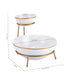 Shallow 4.75 inch & 9.25 inch Chip & Dip Bowl Set With Gold Stand & Decal