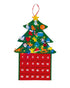 Premier 23 Pieces Christmas DIY Advent Calendar Felt Tree with Decorations and 50 LED Lights
