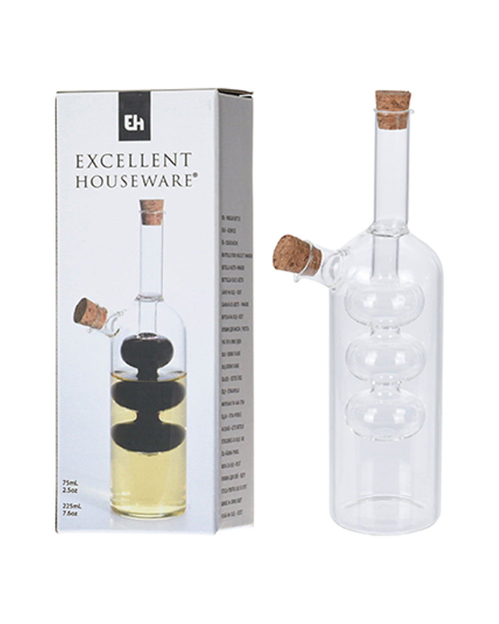 Koopman Oil and Vinegar Bottle Glass 86 x 65 x 220 mm