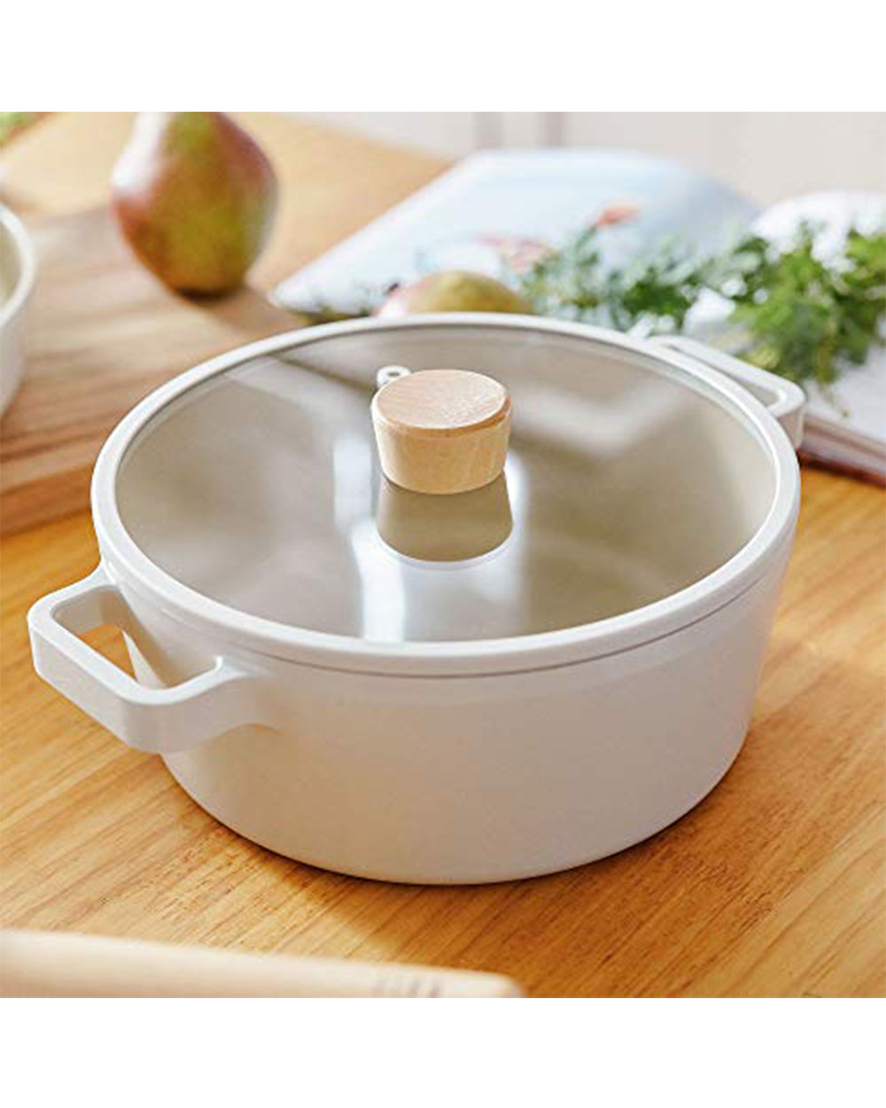 Neoflam Fika 26cm Cooking Pot off White Sand