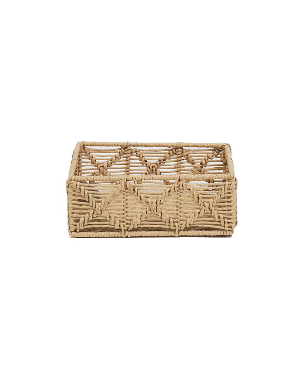 Homesmiths Small Rectangle Paper Rope Basket Natural 27 x 19 x H10 cm