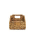 Homesmiths Medium Water Hyacinth Basket With Rattan Handles L32 x W22 x H12 cm