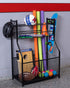 Homesmiths Garage Storage with Baskets & Hooks for Sports Gear, Toys for Indoor & Outdoor Use Black 30.73 x 16.75 x 43 inch