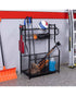 Homesmiths Garage Storage with Baskets & Hooks for Sports Gear, Toys for Indoor & Outdoor Use Black 30.73 x 16.75 x 43 inch