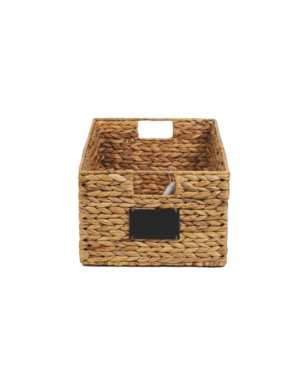 Homesmiths Large Mocha Water Hyacinth Bin with Handle Natural