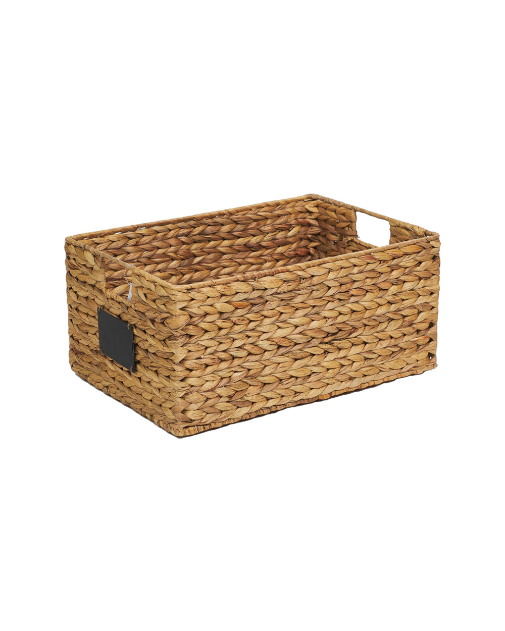 Homesmiths Large Mocha Water Hyacinth Bin with Handle Natural