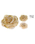 Homesmiths Christmas Rose On Clip 9Cm Set Of 2 Gold Assorted 1 Set
