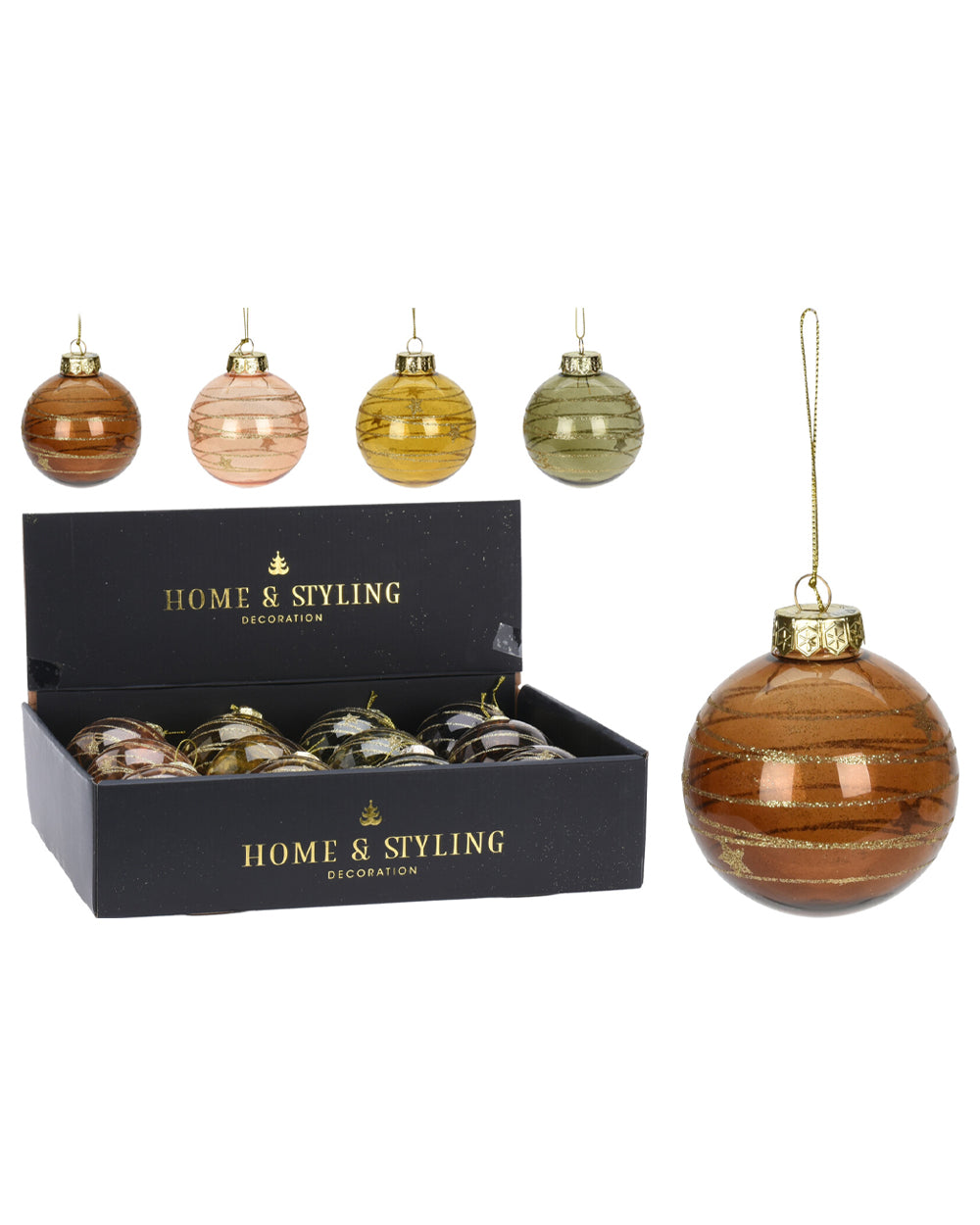 Homesmiths Xmas Ball 80Mm Star Assorted 1 Piece