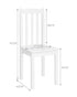 Homesmiths Wooden Nelson Desk Chair, White, H92 x W39 x D40cm