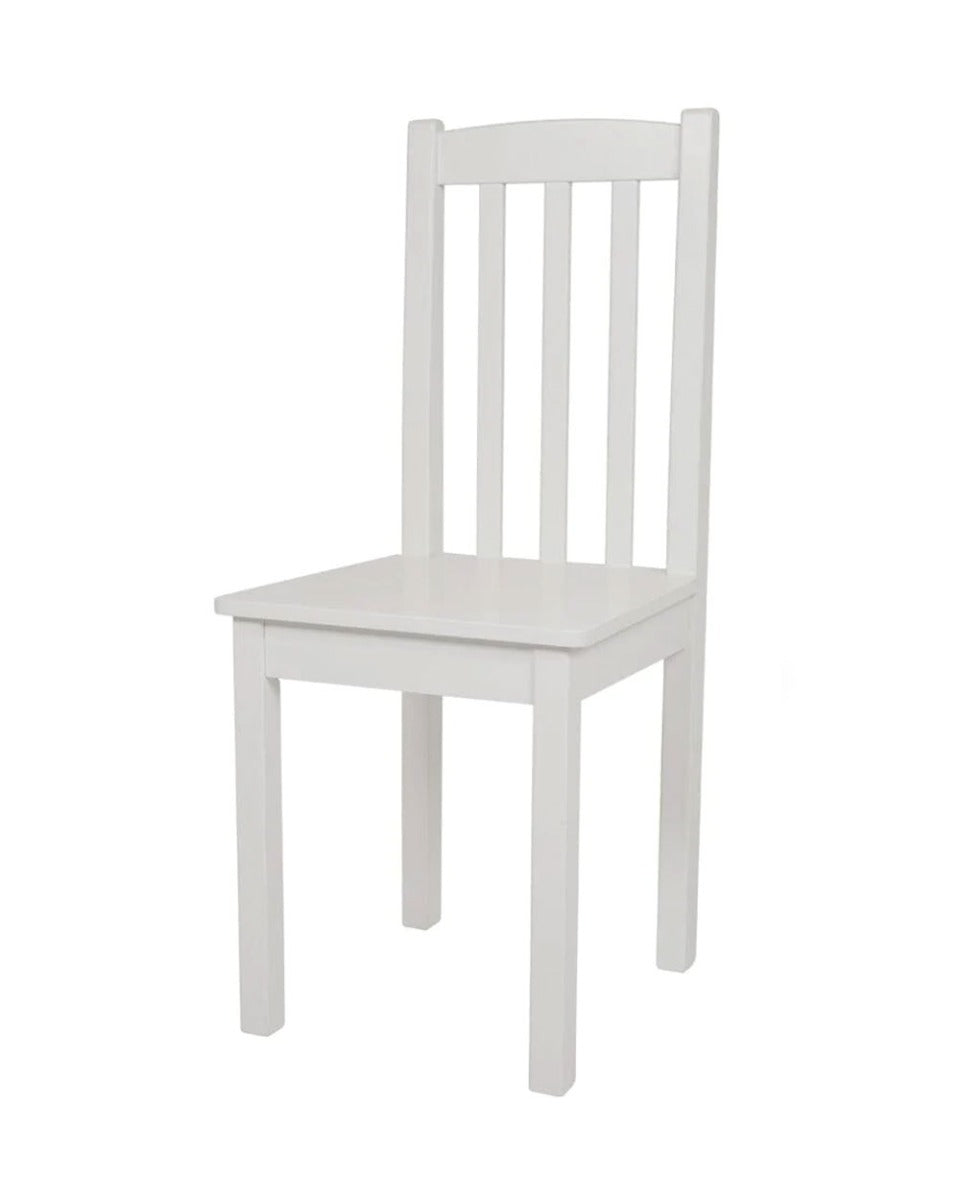 Homesmiths Wooden Nelson Desk Chair, White, H92 x W39 x D40cm