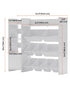 Homesmiths Kids Toy Storage Organizer White with Kids Toy Shelf and 8 White Toy Bins, D112.52 X W30 X H100cm