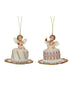 Homesmiths Cake Polyresin Glitter Cake With Macaron Assorted 1 Piece