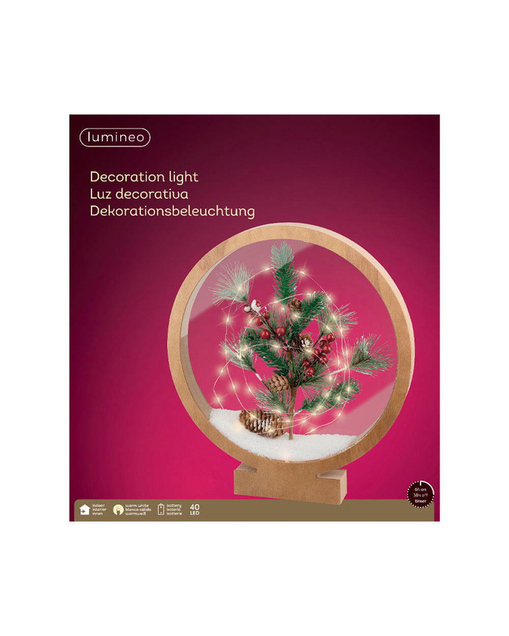 Homesmiths Micro Led Frame Light Mdf Circle Steady