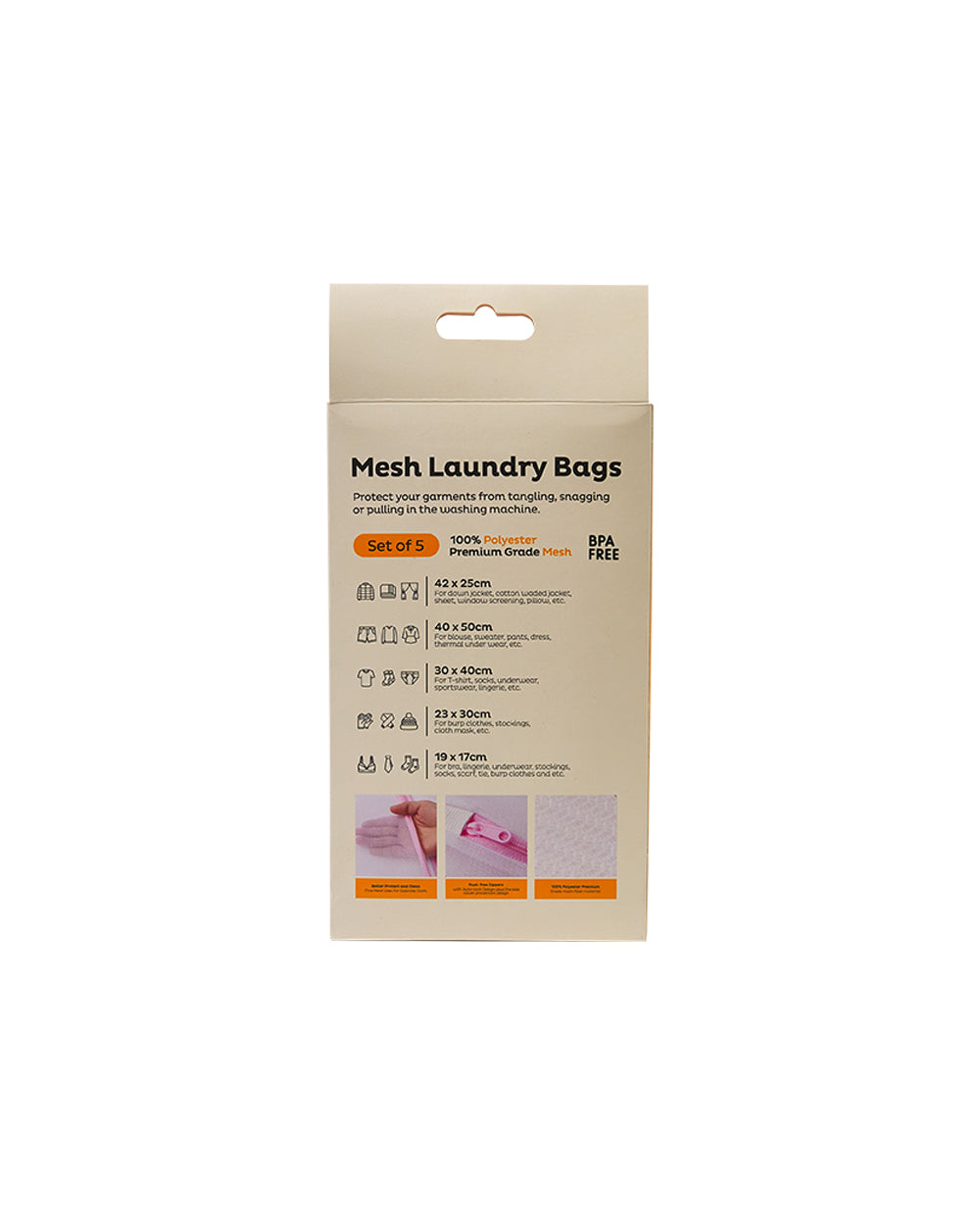 Homesmiths Mesh Laundry Bag Set of 5 Pieces