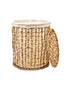 Homesmiths Large Natural Water Hyacinth Laundry Hamper Dia-42 x H50 cm
