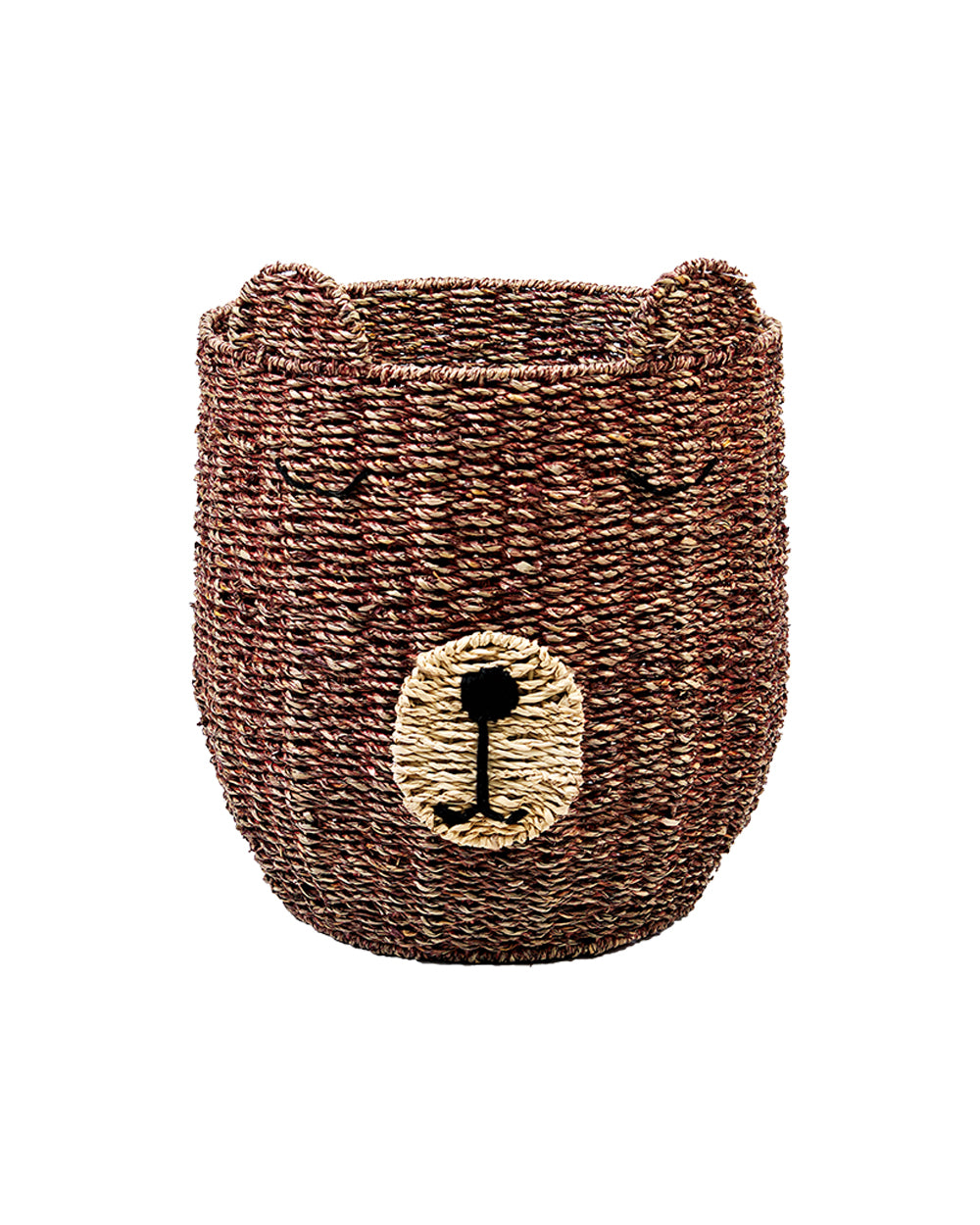 Homesmiths Bear Shape Seagrass Storage Basket Dia-38 x H46 cm