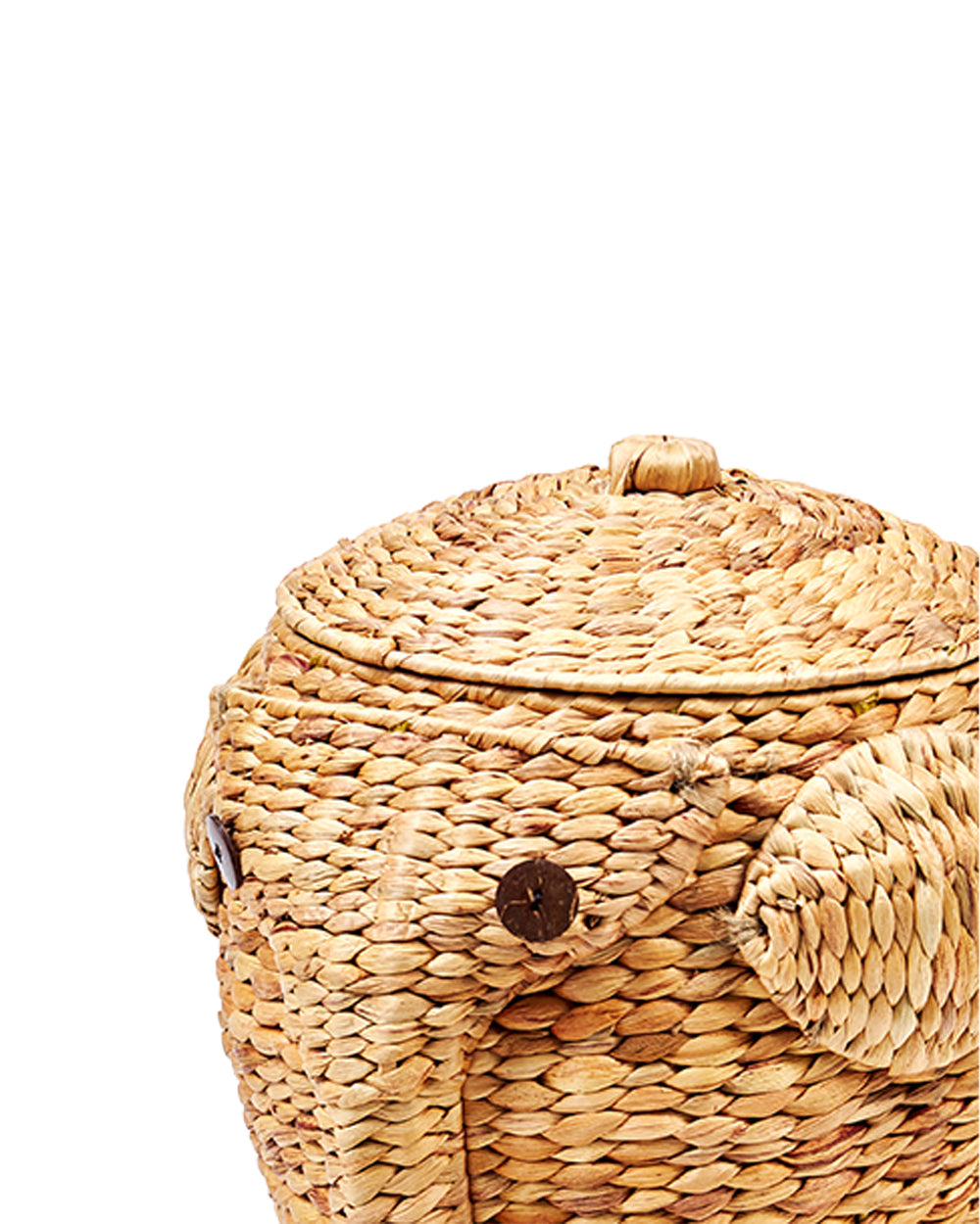 Homesmiths Elephant Shape Water Hyacinth Storage Basket Dia-40 x H40 cm