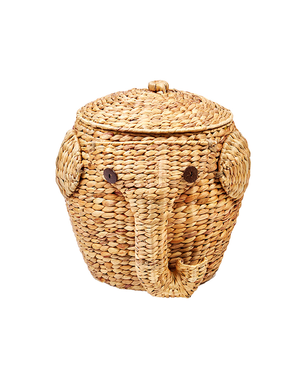 Homesmiths Elephant Shape Water Hyacinth Storage Basket Dia-40 x H40 cm