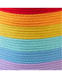 Homesmiths Rainbow Cotton Rope Basket With Lid Dia50 x H35cm By Homesmiths