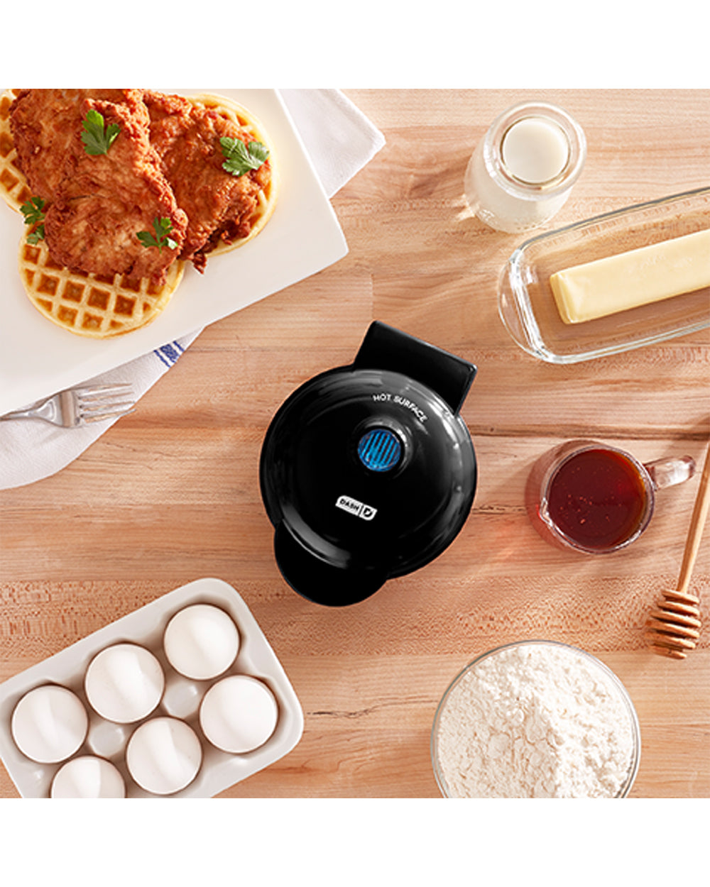 Dash Mini Waffle Maker Machine for Individuals Black