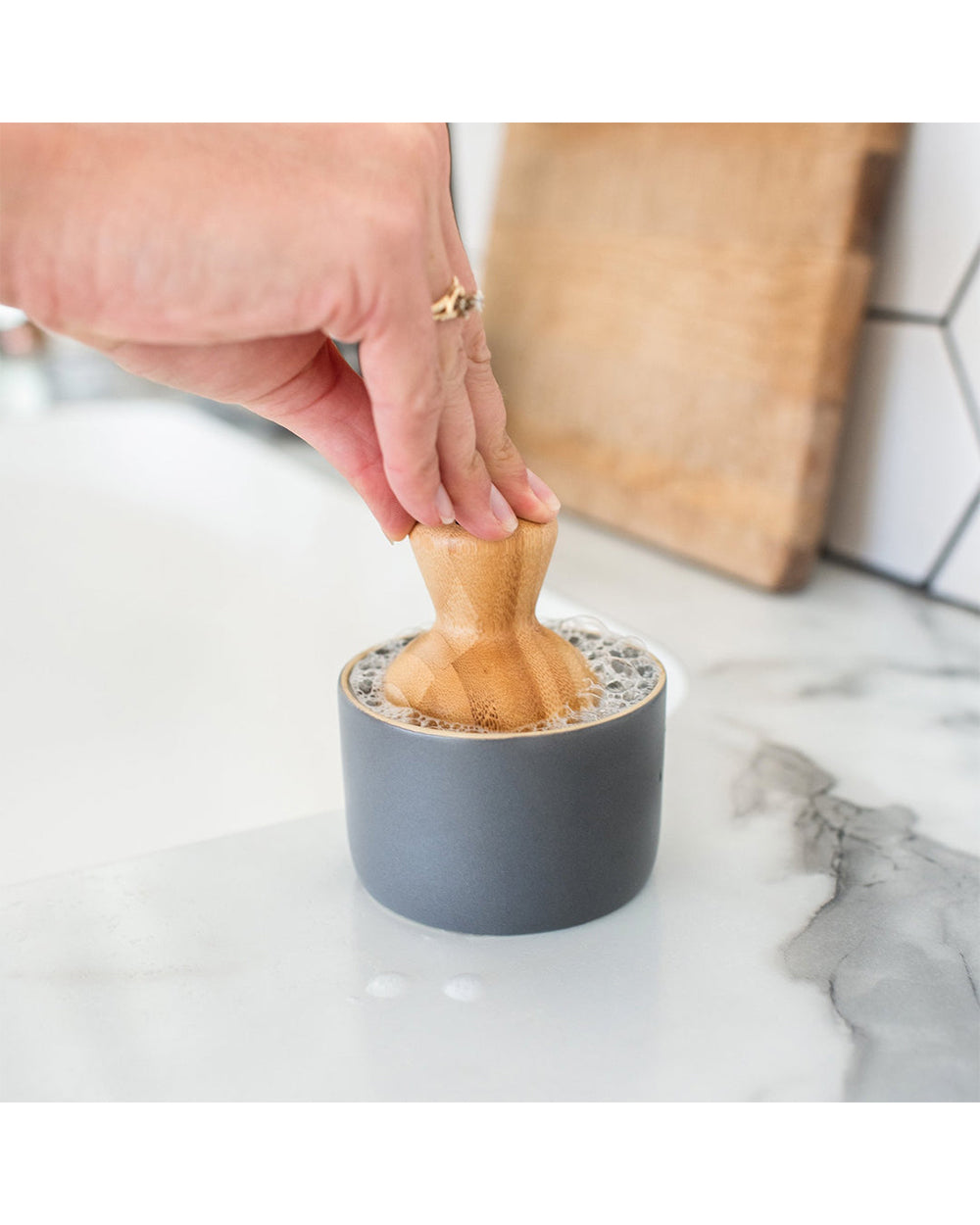 Full Circle Soap Dispenser & Dish Brush Set