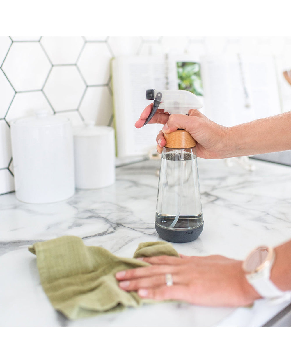 Full Circle Refillable Glass Spray Bottle
