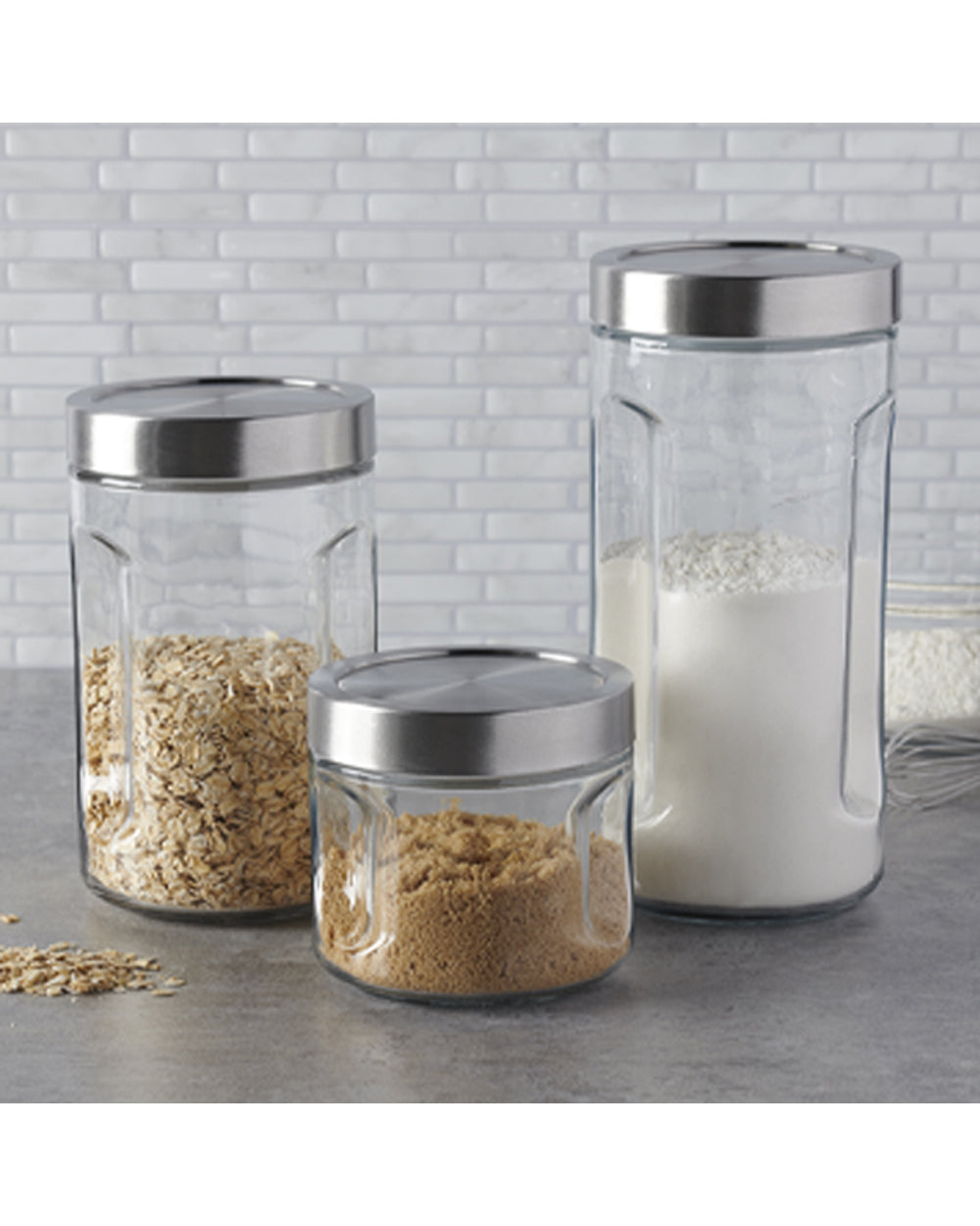 Anchor Hocking 2.5 Quart SecureLock Gripper Jar with Stainless Steel Lid