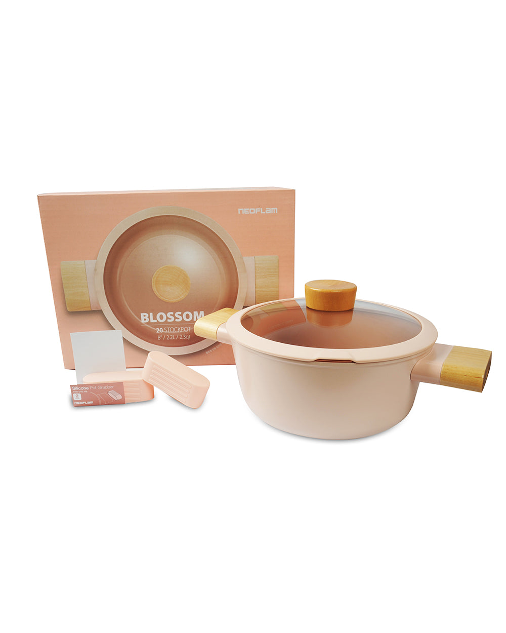 Neoflam Fika Blossom Cooking Pot C20 Sandy Pink