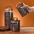 1Chase Borosilicate Glass Food Storage Jar With Acacia Wood Air Tight Lid and Handle 800 ML 12 cm