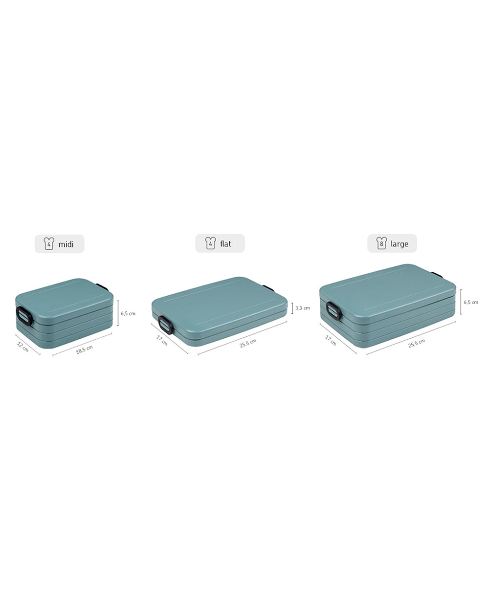Mepal 800ML Lunchbox Take A Break Flat Nordic Blue