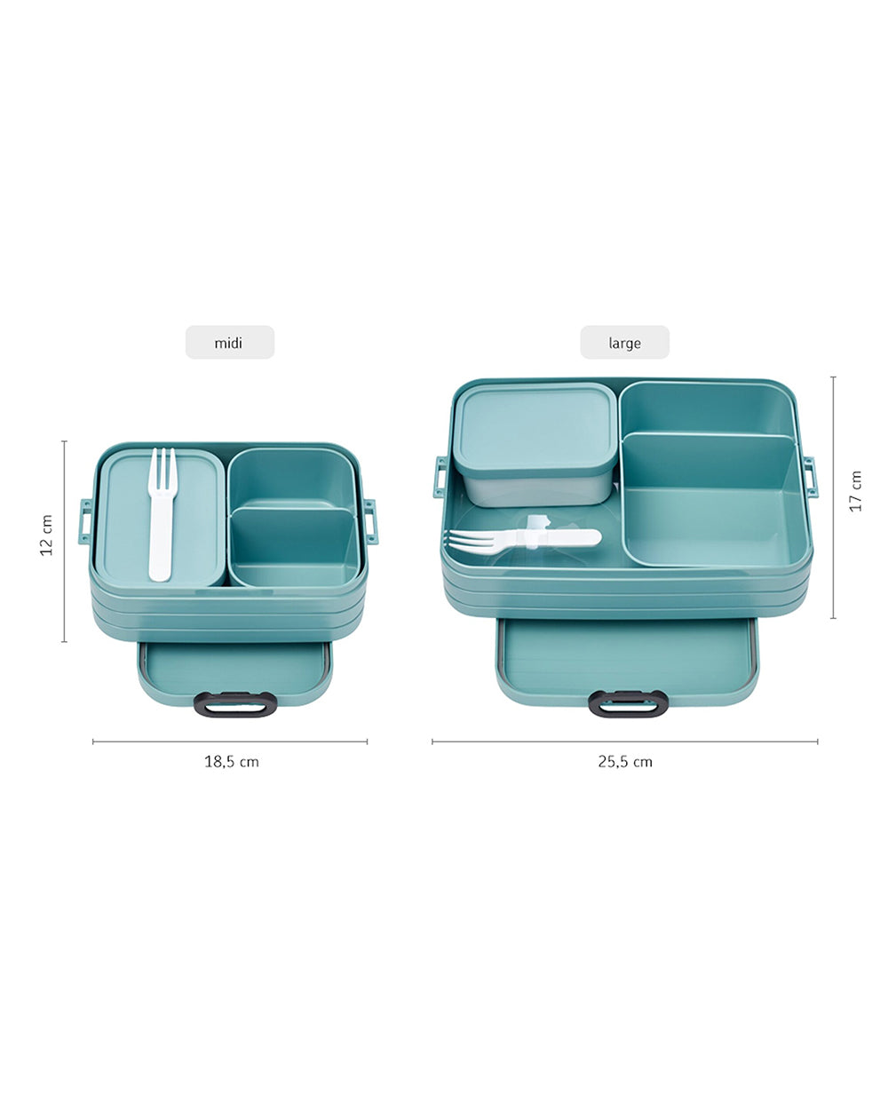 Mepal 900ML Bento Lunch Box Take A Break Medium Nordic Green