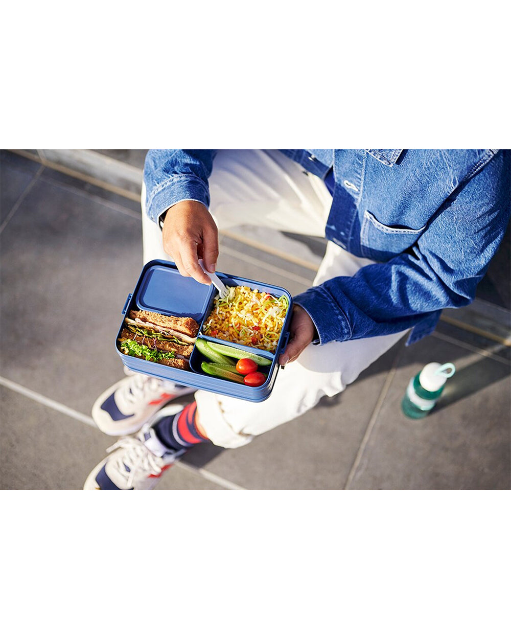Mepal 1.5 Liter Bento Lunch Box Take A Break Large White
