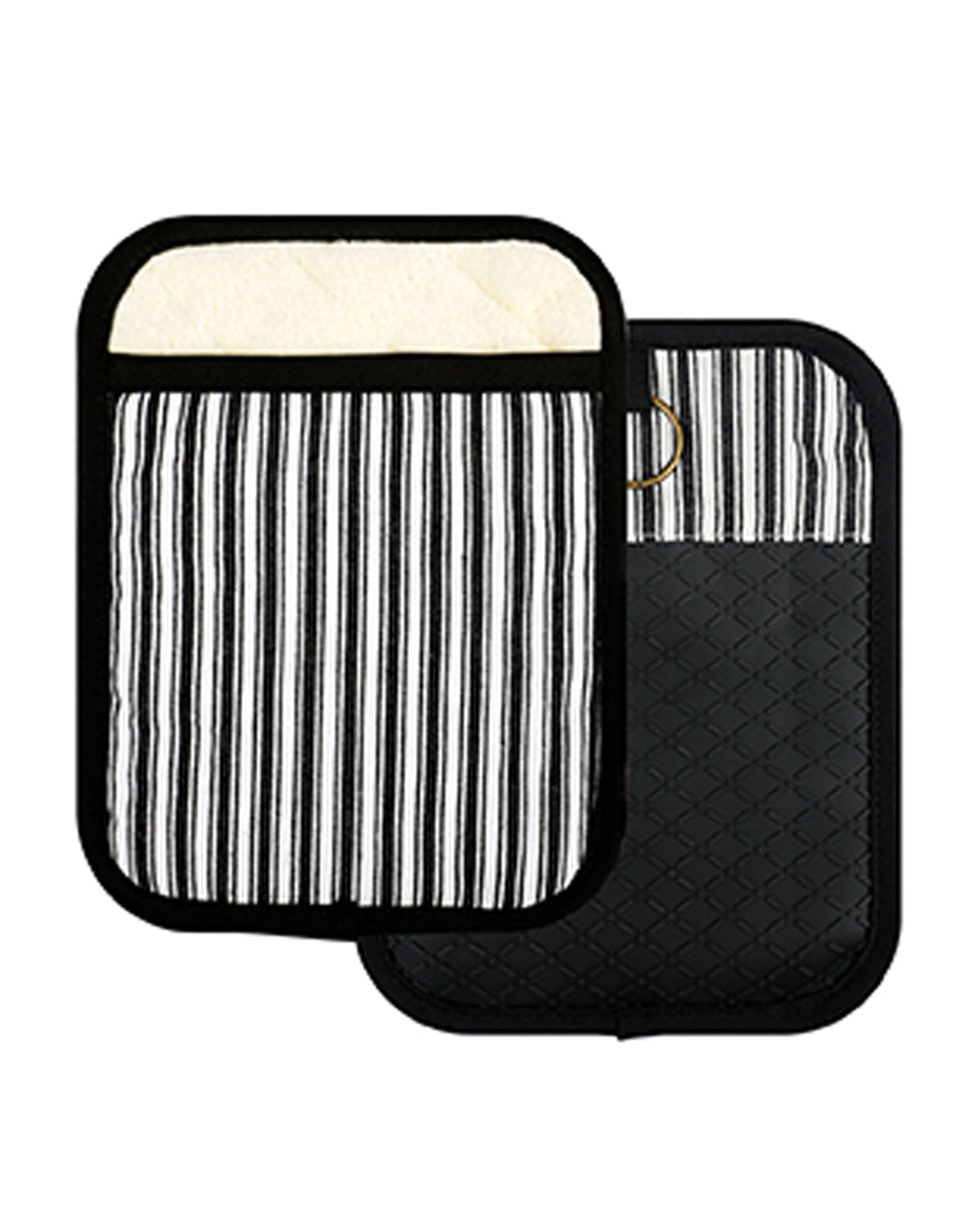 Homesmiths Stripe Black Rectangle Pot Holder