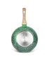 Fissman Aluminum Non-Stick  Wok Pan Malachite Series with Induction Bottom Green 24 x 7 cm