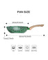 Fissman Aluminum Non-Stick  Wok Pan Malachite Series with Induction Bottom Green 24 x 7 cm