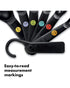 OXO Good Grip 7 Pieces Plastic Measuring Spoons Snaps Black