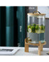 Honeybee 8 Liter Glass Beverage Dispenser with Bamboo Lid