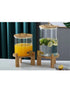 Honeybee 8 Liter Glass Beverage Dispenser with Bamboo Lid
