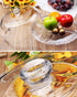 Homesmiths Glass Cake Stand with Dome Cover 6 in 1 Multi-Functional Serving Platter and Cake Plate