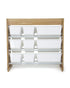 Homesmiths Natural Wood/White Toy Organizer with Shelf and 9 Storage Bins, D39.37cm x W86.36cm x H78.74cm